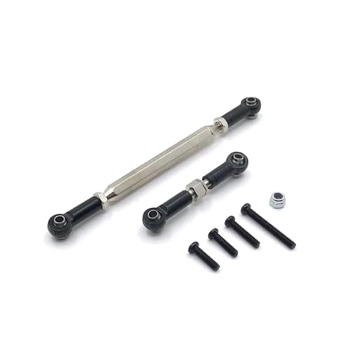 GTVNPOA Für MN Für D90 D99 MN90 FJ-45 1/12 Metall Einstellbare Lenkgestänge Servo Link Zugstange RC Auto Crawler RC Auto Upgrade Teile Zubehör RC Zubehör(Black) von GTVNPOA