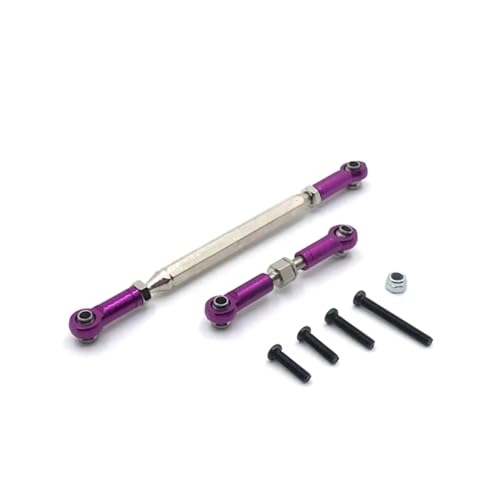 GTVNPOA Für MN Für D90 D99 MN90 FJ-45 1/12 Metall Einstellbare Lenkgestänge Servo Link Zugstange RC Auto Crawler RC Auto Upgrade Teile Zubehör RC Zubehör(Purple) von GTVNPOA