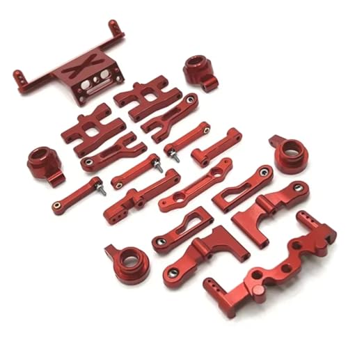 GTVNPOA Für MN Für MN38 1/16 Metall Upgrade Für Schwingarm Lenkbecher Gefährdete Teile Set Für RC Auto Upgrade Teile Zubehör Ersatz RC Zubehör(Red) von GTVNPOA