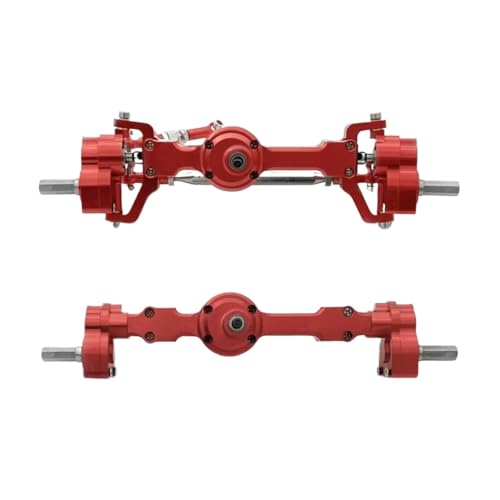 GTVNPOA Für MN Für MN99S Für MN98 D90 D91 D99 D99S MN90 1/12 1 Paar Vollmetall-Türbrücken Vorne Und Hinten RC-Autoteile RC Zubehör(Red) von GTVNPOA