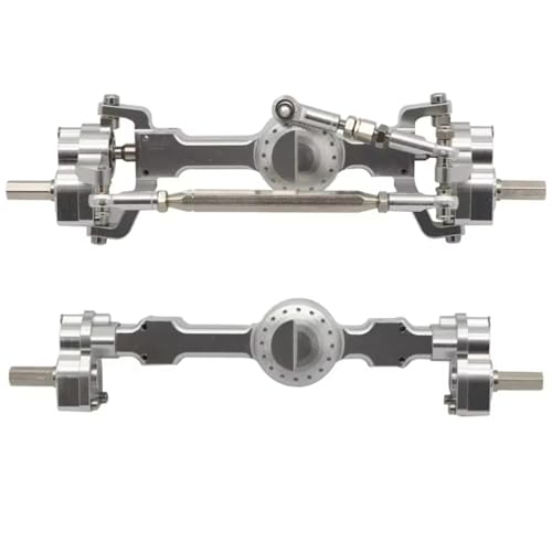 GTVNPOA Für MN Für MN99S Für MN98 D90 D91 D99 D99S MN90 Aluminium Legierung Eloxiert Voll Metall Vorne Hinten Portal Achse RC Auto Upgrade Teile Zubehör RC Zubehör(Silver) von GTVNPOA