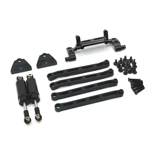 GTVNPOA Für MN82 LC79 Für MN78 1/12 Metall Für Chassis Link Rod Servo Mount Öl Stoßdämpfer Set RC Auto Teile Und Zubehör Upgrade Ersatz Verwenden RC Zubehör(Black) von GTVNPOA