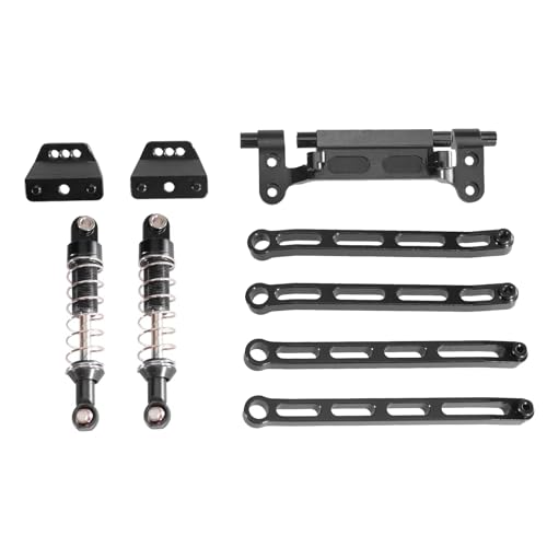 GTVNPOA Für MN82 LC79 Für MN78 Für MN168 1/12 Fernbedienung Auto Teile Zugstange Hydraulische Schock Kit RC Auto Zubehör RC Zubehör(Black) von GTVNPOA