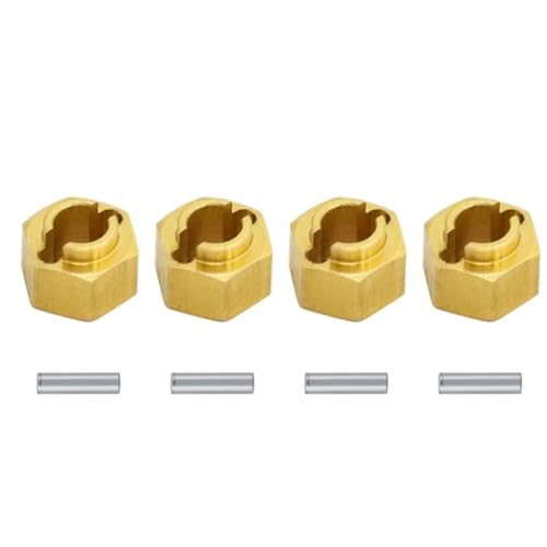 GTVNPOA Für TRX-4M Für Bronco Für Defender 1/18 4 Pcs Messing Rad Hex Hub Extender Adapter 4/5/6mm RC Crawler Auto Modell Teile RC Zubehör(4MM) von GTVNPOA