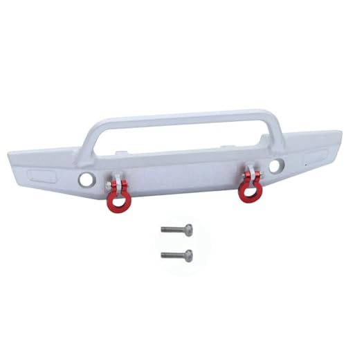 GTVNPOA Für TRX4-M 1/18 Metall Front Heckstoßstange RC Auto Geländewagen Und Kettenfahrzeug Teile Und Zubehör Upgrade Ersatz Verwendung RC Zubehör(Silver,Front) von GTVNPOA