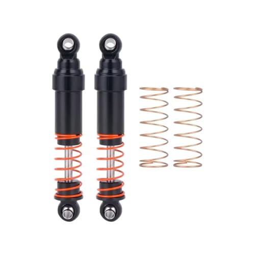 GTVNPOA Für TRX4M Für Bronco Für Defender 1/18 Aluminium Big Bore Schocks 52mm Öl Dämpfer RC Upgrade Teile Zubehör RC Zubehör(Black,2pcs) von GTVNPOA