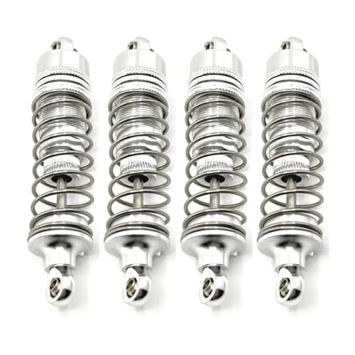 GTVNPOA Für WLtoys 104016 104018 1/10 Metall Hydraulische Externe Für Frühling Stoßdämpfer RC Auto Teile Und Zubehör Upgrades Ersatz Verwenden RC Zubehör(Silver) von GTVNPOA