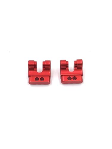 GTVNPOA Für WLtoys 124016 124018 1/12 Metallstoßdämpfer Fixiert Für Seat Fernbedienung Autoteile Und Zubehör Upgrade Ersatz Und Verwendung RC Zubehör(Red) von GTVNPOA