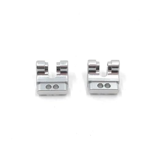 GTVNPOA Für WLtoys 124016 124018 1/12 Metallstoßdämpfer Fixiert Für Seat Fernbedienung Autoteile Und Zubehör Upgrade Ersatz Und Verwendung RC Zubehör(Silver) von GTVNPOA