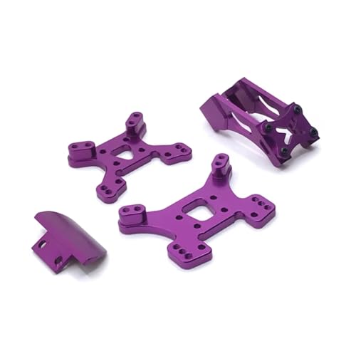 GTVNPOA Für WLtoys 144010 144002-01 124017-19 Metall Stoßdämpferhalterung Heckstange Ferngesteuerte Autoteile Und Zubehör Upgrade Ersatz Verwendung RC Zubehör(Purple) von GTVNPOA