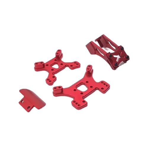 GTVNPOA Für WLtoys 144010 144002-01 124017-19 Metall Stoßdämpferhalterung Heckstange Ferngesteuerte Autoteile Und Zubehör Upgrade Ersatz Verwendung RC Zubehör(Red) von GTVNPOA