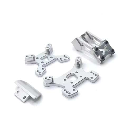 GTVNPOA Für WLtoys 144010 144002-01 124017-19 Metall Stoßdämpferhalterung Heckstange Ferngesteuerte Autoteile Und Zubehör Upgrade Ersatz Verwendung RC Zubehör(Silver) von GTVNPOA