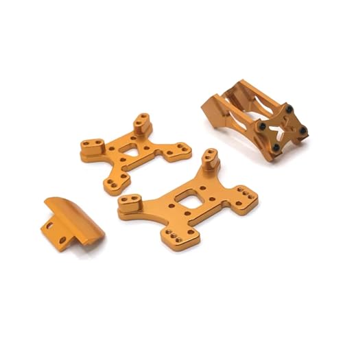 GTVNPOA Für WLtoys 144010 144002-01 124017-19 Metall Stoßdämpferhalterung Heckstange Ferngesteuerte Autoteile Und Zubehör Upgrade Ersatz Verwendung RC Zubehör(Yellow) von GTVNPOA