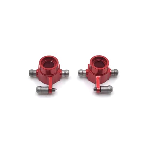 GTVNPOA Für WLtoys 284131 K969 K979 K989 K999 P929 P939 1/28 Metall Hinterrad Lenkbecher RC Autoteile Und Zubehör Upgrade Ersatz Und Verwendung RC Zubehör(Red) von GTVNPOA