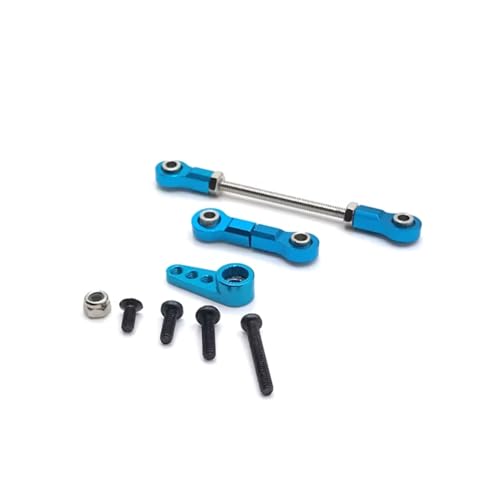 GTVNPOA Für WLtoys 284131 K969 K979 K989 K999 P929 P939 RC01 Für MINI-Q Für MINI-Z 1/28 Front Steering Link 28T Servo Arm RC Auto Teile Ersatz RC Zubehör(Blue) von GTVNPOA