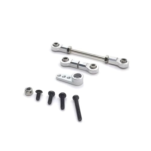 GTVNPOA Für WLtoys 284131 K969 K979 K989 K999 P929 P939 RC01 Für MINI-Q Für MINI-Z 1/28 Front Steering Link 28T Servo Arm RC Auto Teile Ersatz RC Zubehör(Silver) von GTVNPOA