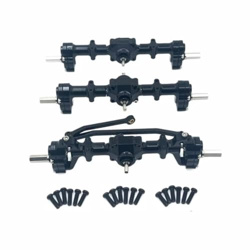 GTVNPOA Für WPL B16 B36 1/16 Metall Vordere Mittlere Und Hintere Türachsen RC Auto Kettenfahrzeuge Teile Und Zubehör Upgrades Ersatz Und Verwendung RC Zubehör(Black) von GTVNPOA