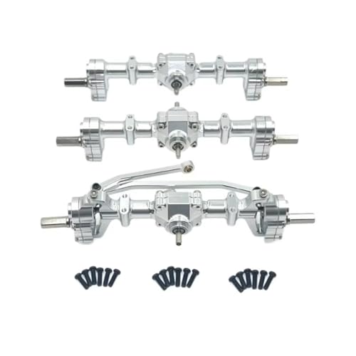 GTVNPOA Für WPL B16 B36 1/16 Metall Vordere Mittlere Und Hintere Türachsen RC Auto Kettenfahrzeuge Teile Und Zubehör Upgrades Ersatz Und Verwendung RC Zubehör(Silver) von GTVNPOA