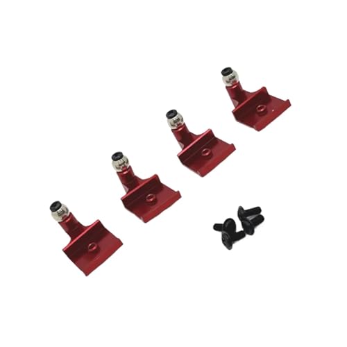 GTVNPOA Für WPL C64-1 C64 Hairakkusu 1/16 4-teiliges Metall-Stoßdämpfer-Set Für Die Vordere Und Hintere Stoßdämpferhalterung Für RC-Autos RC Zubehör(Red) von GTVNPOA