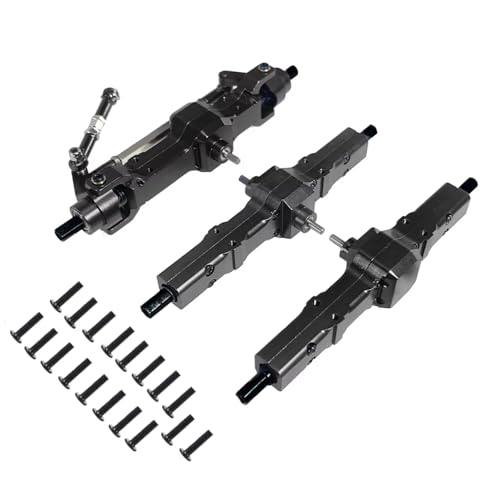 GTVNPOA Für WPL Für B16 B36 Für Jjrc Für Q60 Q63 Q64 Für Fayee Für FY004 MN77 6WD 6X6 Metall Vorne Mittlere Hinterachse RC Auto Upgrades Teile RC Zubehör(Black,Size1) von GTVNPOA