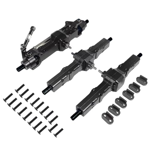 GTVNPOA Für WPL Für B16 B36 Für Jjrc Für Q60 Q63 Q64 Für Fayee Für FY004 MN77 6WD 6X6 Metall Vorne Mittlere Hinterachse RC Auto Upgrades Teile RC Zubehör(Black,Size2) von GTVNPOA