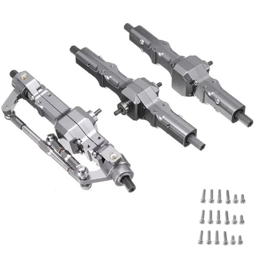 GTVNPOA Für WPL Für B16 B36 Für Jjrc Für Q60 Q63 Q64 Für Fayee Für FY004 MN77 6WD 6X6 Metall Vorne Mittlere Hinterachse RC Auto Upgrades Teile RC Zubehör(Metallic,Size1) von GTVNPOA