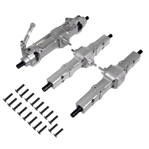 GTVNPOA Für WPL Für B16 B36 Für Jjrc Für Q60 Q63 Q64 Für Fayee Für FY004 MN77 6WD 6X6 Metall Vorne Mittlere Hinterachse RC Auto Upgrades Teile RC Zubehör(Silver,Size1) von GTVNPOA