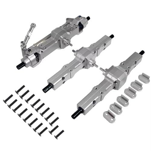 GTVNPOA Für WPL Für B16 B36 Für Jjrc Für Q60 Q63 Q64 Für Fayee Für FY004 MN77 6WD 6X6 Metall Vorne Mittlere Hinterachse RC Auto Upgrades Teile RC Zubehör(Silver,Size2) von GTVNPOA