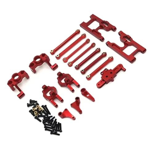 GTVNPOA Für Wltoys 124006 12423 12427 12428 12429 1/12 Metall Lenkung Tasse Montage Link Rod Kit RC Auto Zubehör Upgrade Ersatz Verwenden RC Zubehör(Red) von GTVNPOA
