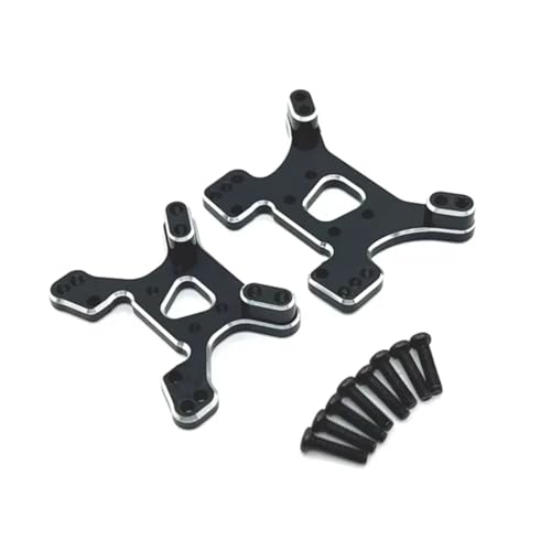 GTVNPOA Für Wltoys 144001 144002 144010 124017 124019 124007 124008 Metall Vorne Und Hinten Shock Tower Platte RC Auto Upgrade Teile Zubehör RC Zubehör(Black) von GTVNPOA