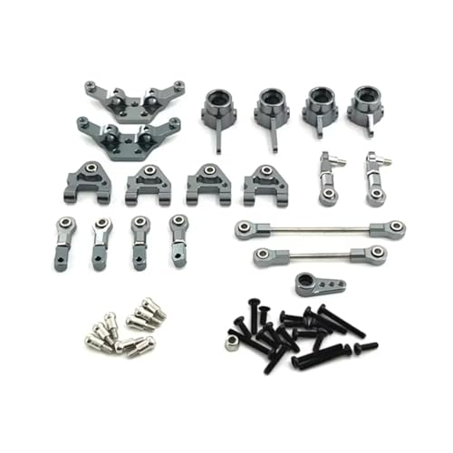 GTVNPOA Für Wltoys 284161 284010 284131 K989 K979 K969 P929 P939 1/28 Metall-Upgrade-Teilesatz Lenkbecher RC-Auto-Upgrade-Zubehörset RC Zubehör(Gray) von GTVNPOA