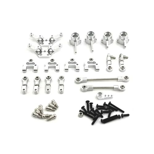GTVNPOA Für Wltoys 284161 284010 284131 K989 K979 K969 P929 P939 1/28 Metall-Upgrade-Teilesatz Lenkbecher RC-Auto-Upgrade-Zubehörset RC Zubehör(Silver) von GTVNPOA