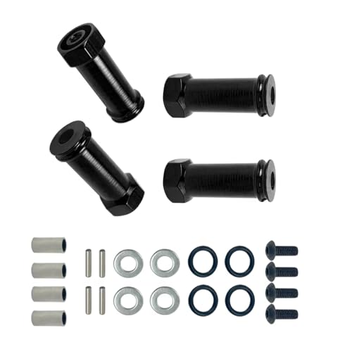 GTVNPOA Für Wltoys Für 144001 124019 A959 1 Set 30mm Adapter Erweiterte Combiner Koppler 12mm Rad Hex Hub Stick Adapter RC Auto Teile RC Zubehör(Black) von GTVNPOA