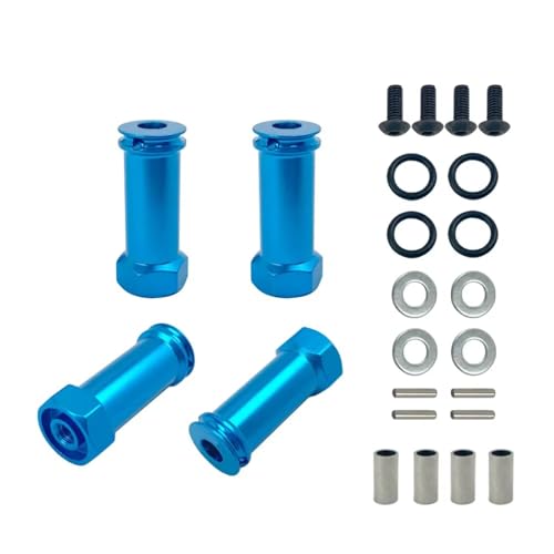 GTVNPOA Für Wltoys Für 144001 124019 A959 1 Set 30mm Adapter Erweiterte Combiner Koppler 12mm Rad Hex Hub Stick Adapter RC Auto Teile RC Zubehör(Blue) von GTVNPOA