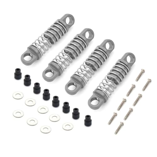 GTVNPOA Für Wltoys Für P929 P939 K969 K989 1/28 4 Stücke Metall Stoßdämpfer Öl Hydraulische RC Auto Stoßdämpfer Upgrade Zubehör RC Zubehör(Metallic) von GTVNPOA