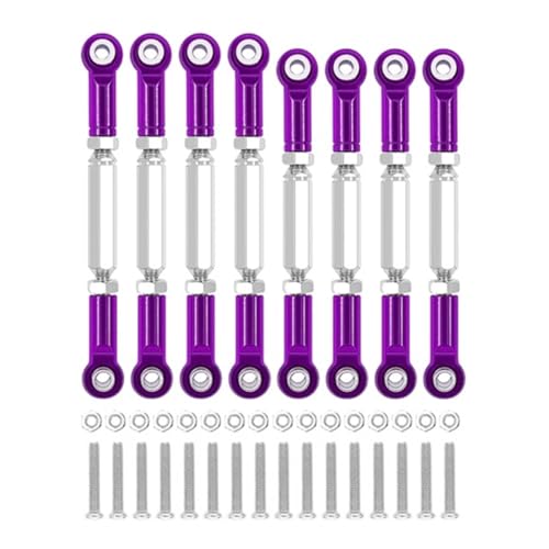GTVNPOA Für Wpl C14 C24 Für Mn D90 Für Mn99s Metall Für Chassis Link Stange Zugstange Spurstange Gestänge Rc Auto Upgrades Teile Zubehör RC Zubehör(Purple) von GTVNPOA