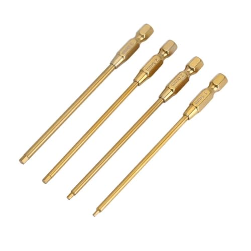 GTVNPOA RC Demontage Hilfs Allgemeine Teile Für RC-Modellautoteile Umrüstung Upgrade-Zubehör Metall 1,5 2,0 2,5 3,0 Elektro-Schraubendreher-Bit Sechskantkernwerkzeug(1set) von GTVNPOA