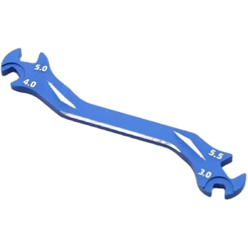 GTVNPOA RC Demontage Hilfs Allgemeine Teile RC Auto Multifunktions 4 In 1 RC Spezialwerkzeug Schraubenschlüssel 3/4/5/5,5 MM Für Spannschlösser Muttern Rc Drone Auto Boot(Blue) von GTVNPOA