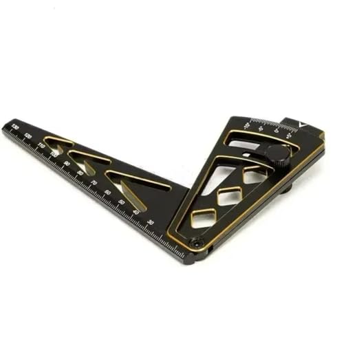 GTVNPOA RC Demontage Hilfs Einstellbares Lineal Aus Metall Für Einstellen Der Höhe Und des Felgensturzes Von RC-Autos Um 15 Grad Für Hobby-Werkzeuge CNC Für 1/8 1/10 RC-Autos(Yellow) von GTVNPOA