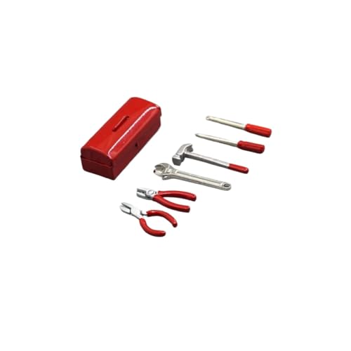 GTVNPOA RC Demontage Hilfs Für Axial Für SCX10 CC01 D90 D110 1:10 RC Auto Für Mini Spielzeug Stil Crawler Auto Dekoration Zubehör Für Mini Metall Für Hammer Toolbox Schlüssel(Red) von GTVNPOA