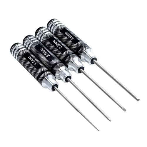 GTVNPOA RC Demontage Hilfs Für Universalteile RC-Auto 1,5 Mm 2,0 Mm 2,5 Mm 3,0 Mm Sechskantschraubendreher-Schraubendreher-Set Sechskant-Werkzeugsatz Schwarz Gelb(Black) von GTVNPOA
