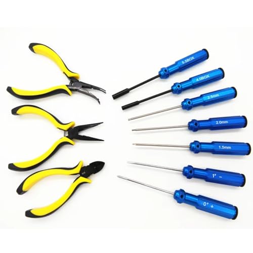 GTVNPOA RC Demontage Hilfs Für Universalteile RC-Auto 10-in-1-Sechskant-Werkzeugsatz Tasche Spielzeug-Schraubendreher-Set Für RC-Auto-Reparaturwerkzeuge Entfernungswerkzeuge GTVNPOA RC Demontage Hilfs Für Universalteile RC-Auto 10-in-1-Sechskant-Werkzeugsatz Tasche Spielzeug-Schraubendreher-Set Für RC-Auto-Reparaturwerkzeuge Entfernungswerkzeuge von GTVNPOA