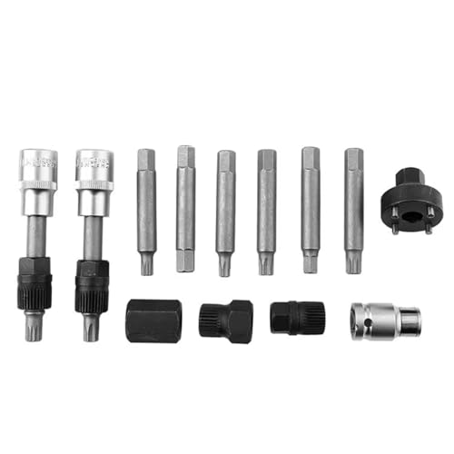 GTVNPOA RC Demontage Hilfs Für Universalteile RC-Auto 13-teiliges Generator-Riemenscheiben-Demontageschlüssel-Kit Lichtmaschinen-Freilauf-Riemenscheiben-Riemenentfernungs-Abzieher-Werkzeugset von GTVNPOA