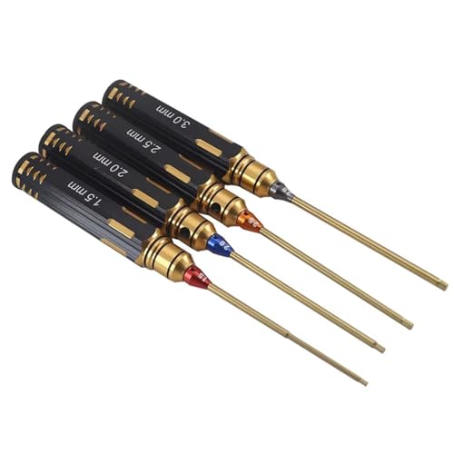 GTVNPOA RC Demontage Hilfs Für Universalteile RC-Auto 4 Stück/Set 1,5 Mm/2 Mm/2,5 Mm/3 Mm Sechskantschraubendreher Schraubendreher Werkzeugmarkierung(Size2) von GTVNPOA