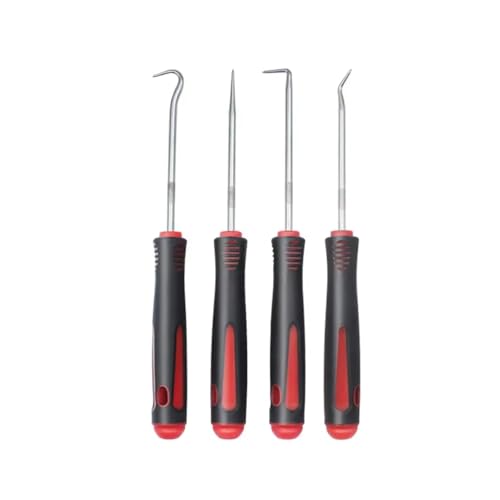 GTVNPOA RC Demontage Hilfs Für Universalteile RC-Auto 4-TLG. 160-mm-Pick-Haken-Set Auto Auto Fahrzeug Öldichtung Schraubendreher O-Ring-Dichtung Dichtungsabzieher Entferner(Red) von GTVNPOA