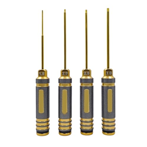 GTVNPOA RC Demontage Hilfs Für Universalteile RC-Auto 4-teiliges Titanbeschichtetes RC-Werkzeug Sechskantschraubendreher-Werkzeugsatz Mutterndreher-Werkzeugsatz Für RC-Rallyeautos GTVNPOA RC Demontage Hilfs Für Universalteile RC-Auto 4-teiliges Titanbeschichtetes RC-Werkzeug Sechskantschraubendreher-Werkzeugsatz Mutterndreher-Werkzeugsatz Für RC-Rallyeautos von GTVNPOA