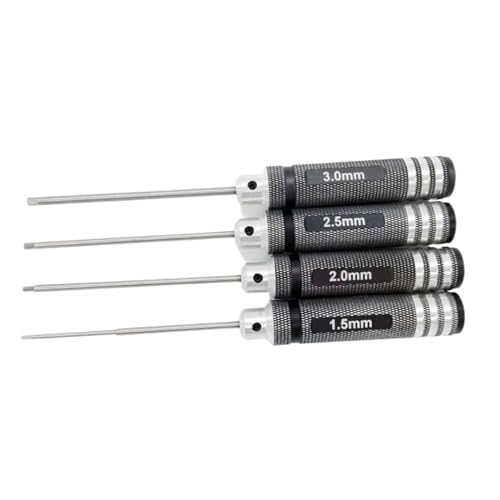 GTVNPOA RC Demontage Hilfs Für Universalteile RC-Auto 4PCS RC Für Hobby-Werkzeuge Schraubendreher-Set Für Rc Hex-Schraubendreher-Set Schwarz Blau Rot(Black) von GTVNPOA