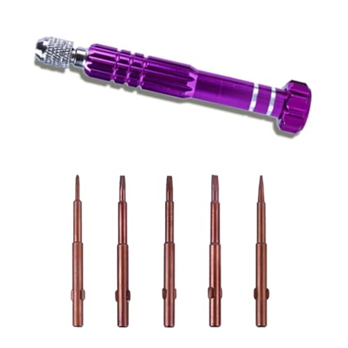 GTVNPOA RC Demontage Hilfs Für Universalteile RC-Auto 5in1 Schraubendreher-Reparatursatz Schraubendreher-Sets Telefonöffnungswerkzeuge Telefonreparaturwerkzeuge(Purple) von GTVNPOA
