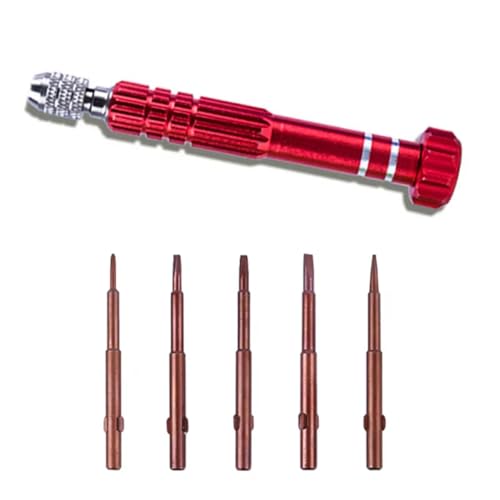 GTVNPOA RC Demontage Hilfs Für Universalteile RC-Auto 5in1 Schraubendreher-Reparatursatz Schraubendreher-Sets Telefonöffnungswerkzeuge Telefonreparaturwerkzeuge(Red) von GTVNPOA