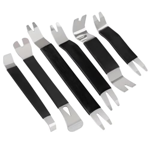 GTVNPOA RC Demontage Hilfs Für Universalteile RC-Auto 6-teilige Auto-Entfernungswerkzeug-Kits Auto Auto Metallentfernung Hebelwerkzeug Auto-Innenraum-Demontagewerkzeuge(Black) von GTVNPOA